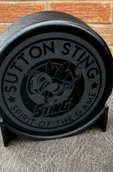 Personalised Ice Hockey Pucks - Detailed Laser Engraved Effect